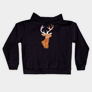 Deer Silhouette Art Kids Hoodie